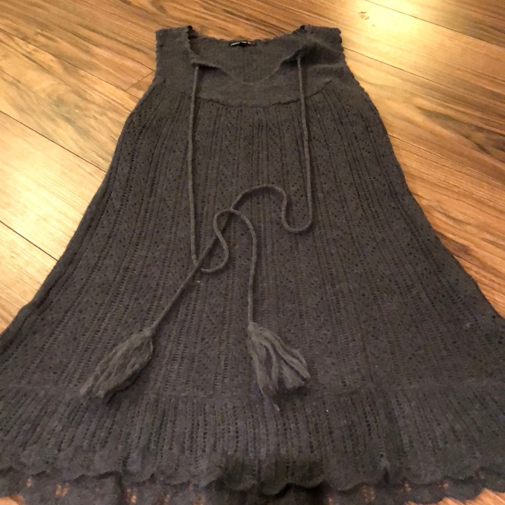 Gray sweater dress